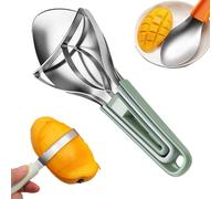 Coupe-mangue - En acier inoxydable - Éplucheur multifonction - Pour avocat, kiwi, cantaloupe, salade, cuisine, restaurant, camping, pique-nique