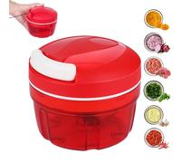 Coupe Oignon Manuel 300ML, 1 Pièce Hachoir Alimentaire Manuel Multifonction, Coupe Oignon Avec Cordon de Serrage, Hachoir, pour Oignons, Légumes, Noix, Fruits, Poivrons, Viande, Ail, Rouge