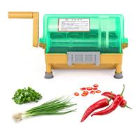 Coupe-oignons manuel avec lame en acier inoxydable, hachoir à légumes commercial de 3 mm, broyeur de persil, machine de découpe de cuisine, oignons verts hachés, poireaux, coriandre, ail