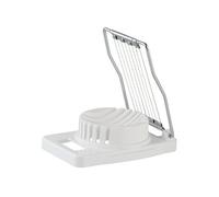 Fackelmann 41901 Coupe-œuf, découpe œuf, tranche œuf, Plastique, Acier inoxydable, Blanc, 10,8 x 7,8 x 3 cm