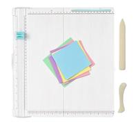 Coupe-papier avec planche pliante en plastique, machine à découper 2 en 1, plieuse de papier A4, planche à découper de précision, blanche, planche à découper avec couteau origami pour bricolage