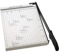 Coupe-papier guillotine, 300 mm, format A4-B7, capacité : 12 feuilles, base en métal, couleur blanche