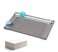 Coupe-papier Guillotine 5 en 1 de qualité professionnelle - Coupe-papier multifonction - Coupe jusqu'à 10 papiers A4 à la fois avec 3 couteaux - Ligne droite et pointillée