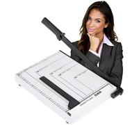 Coupe-papier - Machine de découpe - Découpe de précision - Guide-papier réglable - Formats A4 et A3 - Blanc