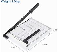 Coupe-papier, massicot, A4 et A3, coupe-papier professionnel, manuel, haute précision, disponible en 4 couleurs (blanc, A4)