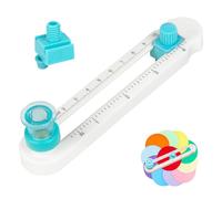 Coupe Papier Perforatrice Angle Arrondi,Coupe Angle Arrondi Papier Rotatif à 360° Pour Couper des Papiers Ronds d'un Diamètre de 2 à 20 CM, Comprend 1 Coupe Anneau et 1 Lame de Rechange