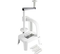 Coupe-papiers à spirale en plastique, sans BPA, blanc, 25,5 cm x 14 cm x 10,5 cm