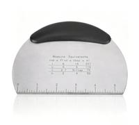 Coupe-pâte à Pâte, Grattoir à Pâte En Acier Inoxydable De 6,4 Pouces, Coupe-pâte, Coupe-pizza Avec échelles De Mesure, Coupe-pâte Pour Pâte, Pizza Et Gâteau(Noir)