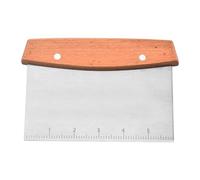 Coupe Pate Acier Inoxydable Manche En Bois Spatule Cuisine Inox Avec éChelle GraduéE Coupe Pate Inox Pour GâTeaux, Pizzas, Tartes, PâTe 11,5 X 16,5 Cm