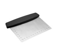 Coupe-pâte et grattoir, grattoir de table en acier inoxydable, coupe-pâte et grattoir pour la cuisine, coupe-pizza en acier inoxydable, passe au lave-vaisselle, grattoir à pâte avec échelle de mesure