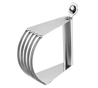 Coupe-pâte Poignée en Acier Inoxydable pour Pâtisserie Maison | Lames Courbes Polies, Mélange Homogène de Farine et Beurre, Écrasage Polyvalent de Légumes Tendres, Prise Confortable