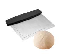 Coupe-pâte pour, grattoir à pâte,Hachoir à grattoir pour chauffante | Coupe-pâte à Pizza en acier inoxydable poli, lavable au lave-vaisselle, avec échelle de mesure gravée pour gâteau