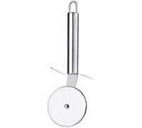 Coupe-pizza KADAX en acier inoxydable de haute qualité, rouleau à pizza avec boucle de suspension, protection des doigts et molette tranchante gâteau, couteau à pizza avec manche robuste, argent
