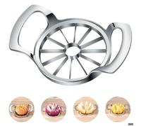 Coupe pomme Acier Inoxydable - Trancheuse de Pomme - avec 12 Lames - Coupe-Fruits 10 cm - pour Les Pommes et Les Poires - Argent