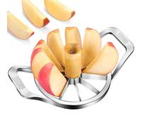 Coupe Pomme Acier Inoxydable,Trancheuse de Pomme,Vide Pommes Inox Couper Poires,Pèle-Découpe-Epluche Pomme-Enleve Trognon-Tranche Pomme de Terre En 10 Quartiers,Fruit Apple Cutter Corer Slicer