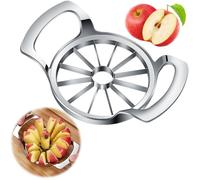 Coupe Pomme Évolutif 12 Lames Inox, Évideur Trognons Pommes/Poires, Design Compact Sécuritaire