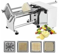 Coupe-pommes de terre électrique, en acier inoxydable, polyvalent pour frites et frites, convient pour la cuisine domestique et commerciale.