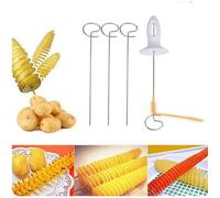 Coupe-pommes de terre en spirale en acier inoxydable, coupe-pommes de terre, légumes, fruits, chips, 24 x 13 cm YYV