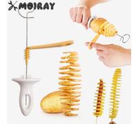 Coupe-pommes de terre en spirale, tranche torsadée, tour de pommes de terre tourbillon, bricolage créatif, trancheur en spirale de fruits et légumes pour la cuisine 3Pcs Random Color