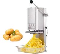 Coupe-pommes de terre en spirale, trancheuse électrique en acier inoxydable, épaisseur réglable de 3 à 10 mm, idéal pour les collations et les cuisines, coupe-frites bou s