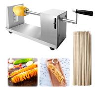 Coupe-pommes de terre en spirale Twister - Coupe-frites en acier inoxydable - Coupe-pommes de terre en spirale - Coupe-frites - Accessoire pour friteuses - Pour pommes de terre, concombre, carotte