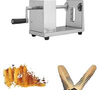 Coupe-pommes de terre en spirale, utilisation manuelle, design ergonomique, argent