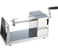 Coupe-pommes de terre en spirale, utilisation manuelle efficace, design compact et portable, argenté