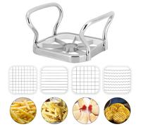 Coupe-pommes de terre et de fruits en acier inoxydable 5 en 1, broyeur, hachoir, outil pour frites, gadgets de cuisine