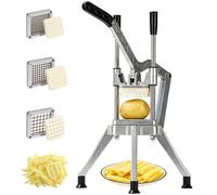 Coupe-pommes en acier inoxydable avec 3 lames de rechange, de 6, 9 et 13 mm, à fonctionnement manuel