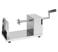 Coupe-pommes en spirales - Coupe-pommes manuel - Acier inoxydable - Épaisseur de coupe de 2,5 à 3 mm - Base antidérapante - Argenté