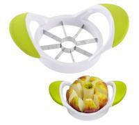 Coupe-pommes manuel - ORION - 8 morceaux - Acier inoxydable - Antidérapant - Blanc - Facile à nettoyer - Lave-vaisselle