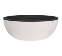 Coupe pot de fleurs - RIVIERA - Granit - D40 H15 cm - Blanc