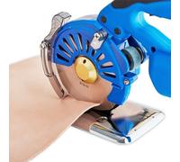 Coupe-Tissu Rotatif Électrique sans Fil avec Affûtage Automatique, Vitesse Réglable et LED, Coupe Multi-Couches (4cm) pour Tissu, Cuir, Couture et Tapisserie - Outil Professionnel,Blade Size 100mm