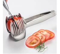 Coupe-Tomate à Pince, Trancheur avec Manche Long, Alliage Aluminium, pour Kiwi et Fruits Ronds .
