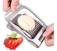 Coupe-tomates robuste en aluminium, fil inox, coupe-œufs multifonction pour fruits rouges, champignons, usage domestique