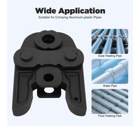 Coupe-tube noir - Corps de serrage en acier trempé - 4 matrices TH - Pour tubes PEX, PB, aluminium et plastique
