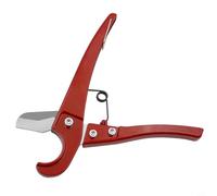 Coupe-tube professionnel en PVC PPR en acier 65Mn pour 3-32 mm de diamètre avec blocage et lame interchangeable pour installations sanitaires dans le domaine du bricolage Gris 1 pièce (rouge)