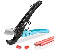 Coupe-tuyau PEX de SHALL, coupe jusqu'à 4,5 cm, coupe-tube rapide pour PEX, tuyaux en plastique, PVC, CPVC, PP-R, PE (fin), etc. Outil de coupe de tuyaux en alliage d'aluminium avec lame en acier
