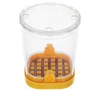 Coupe Œufs Multifonction Compact en Acier Inoxydable Récipient | Découpe et Mise en Cubes, Format Portable, Plastique Jaune, pour Œufs et Légumes, Récipient Intégré