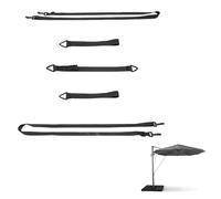 Coupe-Vent pour Parasol, Pare-Vent pour Parasol, Sangles Réglables pour Parasol, Set de Protection Contre Le Vent pour Parasol, Sangle Fixation pour Parasol Déporté, Fixation Anti-Vent