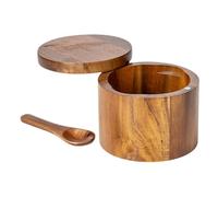 Coupelle à poivre en bois - Couvercle rotatif magnétique The Dust Out Bocal à épices en bois de cochon de sel pour la maison | Sucrier et poivre porte-épices pour le stockage du sucre, de la sauce et