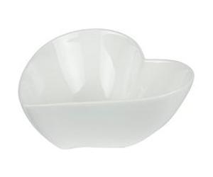 Coupelle Cœur 18 cm (lot de 6) - Table Passion - Blanc - Porcelaine Blanc G