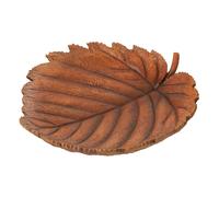Coupelle Déco Feuille Plate 30cm Orange Foncé