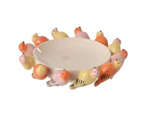 Coupelle Déco Oiseau Janero 33cm Multicolore