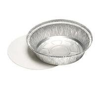 Coupelle en aluminium rond, avec couvercle, 1.000 ml