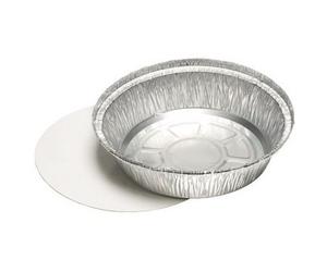 Coupelle en aluminium rond, avec couvercle, 1.000 ml