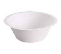 Coupelle en canne à sucre, rond, 250 ml, blanc