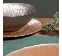 Table Passion Coupelle Glitter 17 cm gris en verre – lot de 2