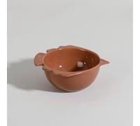 Coupelle oiseau en grès marron 15x5.6x14cm Marron