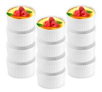 Vilde | Set de plats à four - 12 pièces - Blanc - Céramique - Résistant à la chaleur - Idéal pour les desserts et les snacks